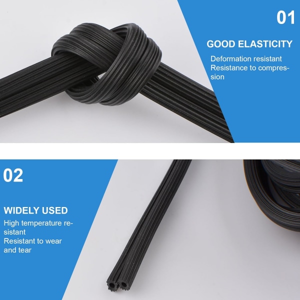 PVC vinduesforseglingsliste - 10 m, ZQKLA