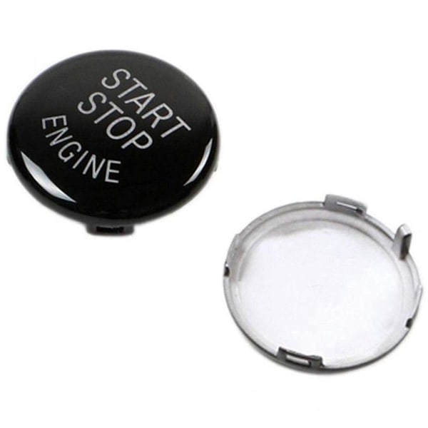 2x Start Stop Engine Button Push Button Ignition Switch Cover Replacement For X1 X3 X5 X6 Z4 (svart