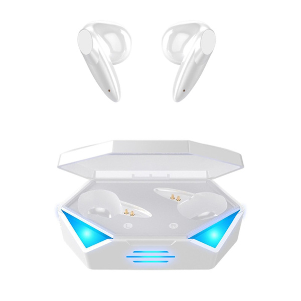（Vit）Trådlöst Bluetooth 5.1 Spelheadset Låg Latens Hög, ZQKLA