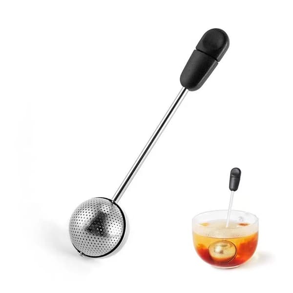 (Sort) Original te-infuser, roterende kugle i rustfrit stål, ZQKLA