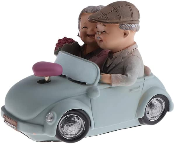 Figur av gammelt ektepar - Hjemme- og hagepynt