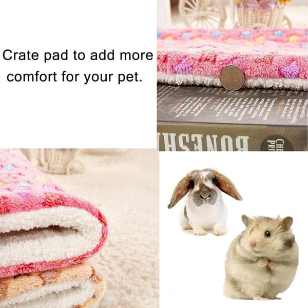 3-pack Plush Sovmatta för Smådjur - Varma och Lufssiga Fleece