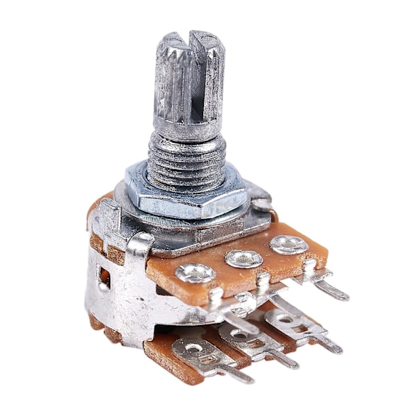 2 stk B50K 50K Ohm 6 terminaler Dual Lineær Rotary Taper Potentiometer