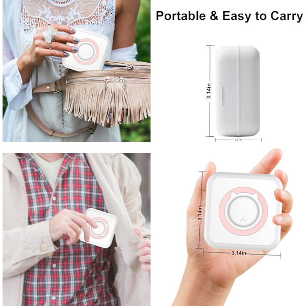 Portabel Miniprytare, Bluetooth Trådlös Direktutskrift, ZQKLA