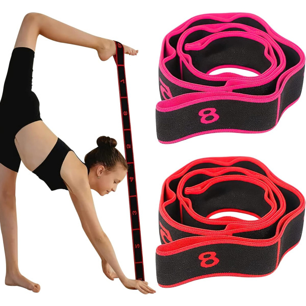 2-pack Träningsband, Stretchband, Latinband, 15-20 kg, Yoga Elastiskt