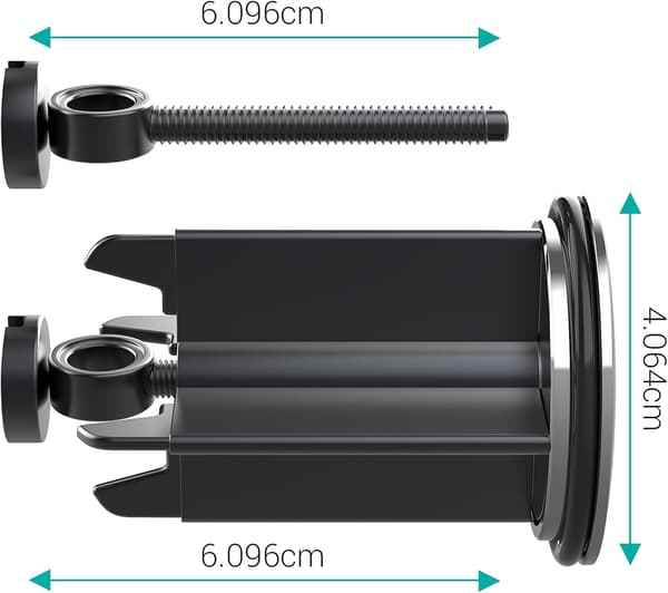 Universal Vaskeprop 40mm - Forkromet Messing Vaskeprop med Gummi, ZQKLA