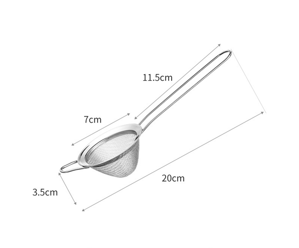 Konisk dørslag, rustfrit stål, sølv, 7 cm, ZQKLA