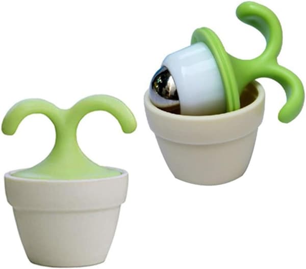 2 ST Handhållen Kroppsmassager Mini Krukväxtformad Roller, ZQKLA
