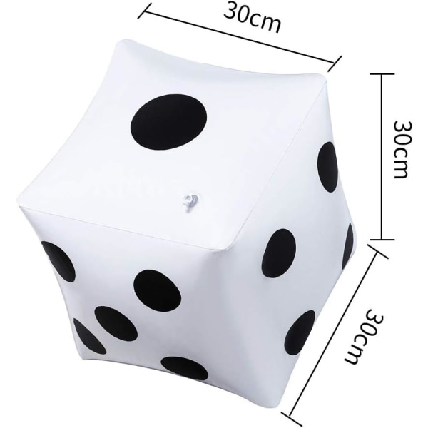(2-pack) 30 cm Jätte Uppblåsbar Tärning Poolleksak för Gräsmatta, ZQKLA