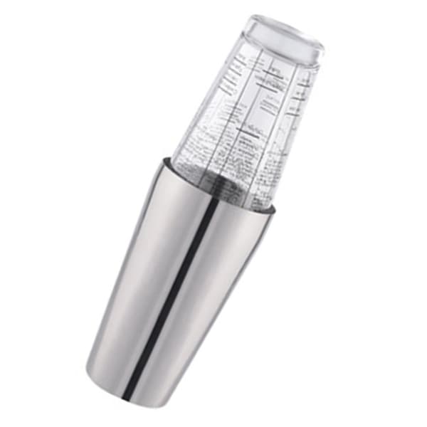 Dewenwils 2 I 1 Cocktail Shaker i Rustfrit Stål Bestående Af Glas