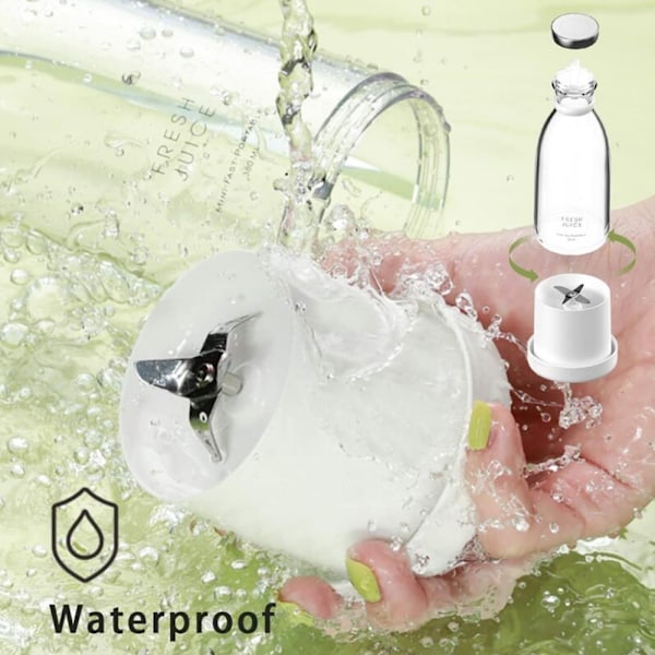 350 ml Bærbar Blender, Håndholdt Smoothie Blender, Shaker, F,ZQKLA