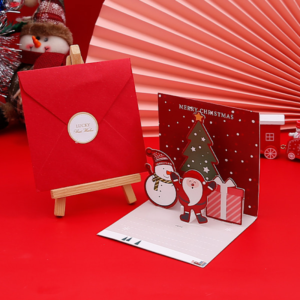 3D Julekort, 6-pakke Pop Up Julekort God Jul, ZQKLA