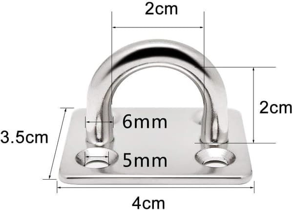 4 st Ösningsplattor 6mm Marin Ösning 304 Rostfritt Stål Dur,ZQKLA