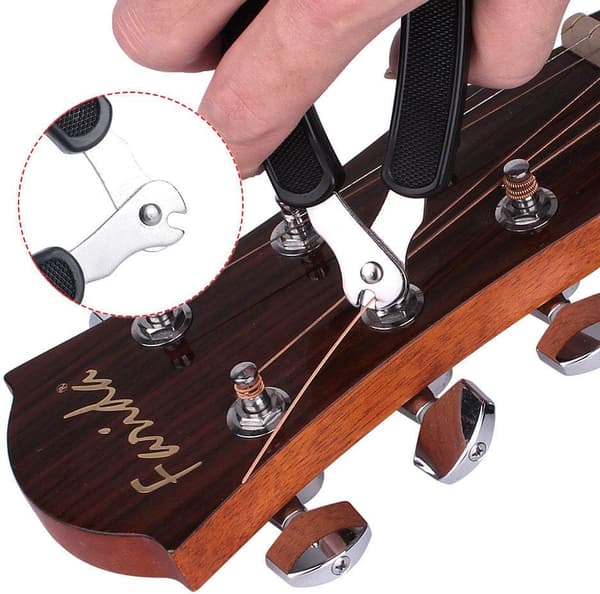 3 I 1 Gitarstrengsvinder Multifunksjonell Gitarpinne Trekker, ZQKLA