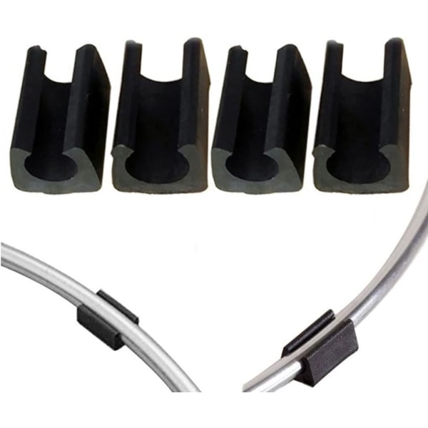 20-pack Plast U-formade Stolsbensglid 12mm Diameter Svart, ZQKLA