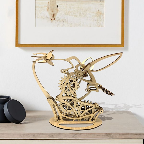 Træ Kinetisk Kolibri Skulptur Sæt Saml Dyr Mod,ZQKLA