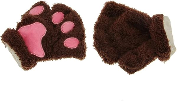 Vantar för Kvinnor Flickor Vinter Katt Tass Vantar Kaffe Plysch Handske