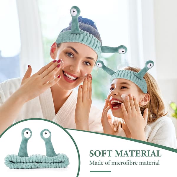 Ansiktsvaskehodeband Palm og Snail Makeup Kvinner Elastisk Korall, ZQKLA