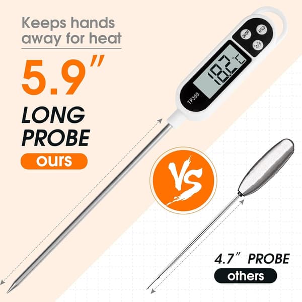 Kökstermometer, Digital digital termometer med lång P, ZQKLA