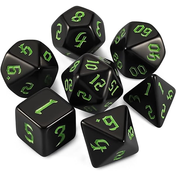 DND Nopan Sarja - D&D Monitahoiset Nopat (7 kpl) Dungeons and D:hen, ZQKLA