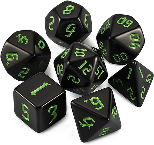 Tärningsset för DND - D&D Polyedriska Tärningar (7 st) för Dungeons and D, ZQKLA
