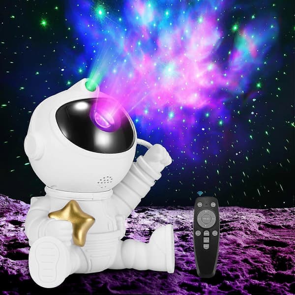 Astronaut Star Projector, Astronaut Galaxy Projector med Fjärrkontroll, 360