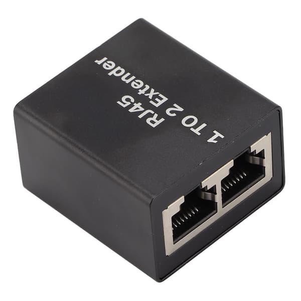 Ethernet Splitter RJ45 Netværksadapter Splitter En til To Splitter