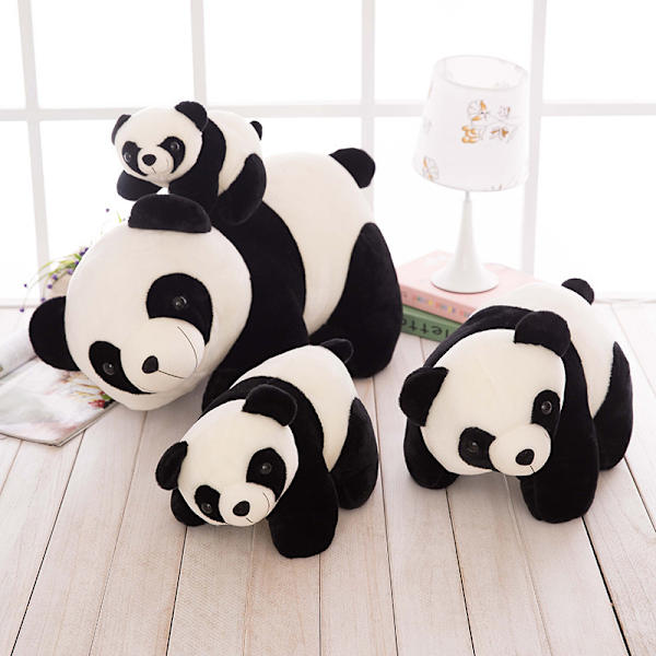 Lykkelig Tyk Panda Dukke Sødt Kæledyr Kæmpe Panda Plyslegetøj Pan