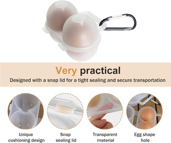 2 Rom Eggboks, Plast Eggboks, Eggoppbevaring, Eggboks, Plast, ZQKLA