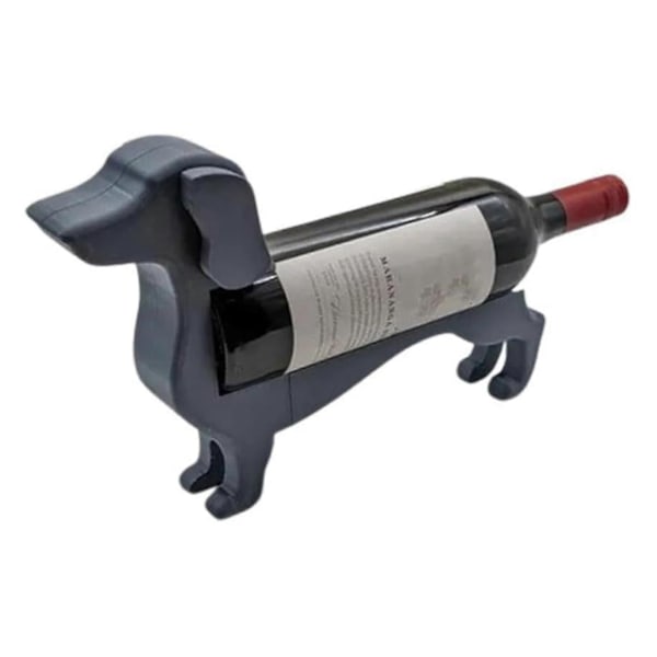Dachshund Vinflaskeholder Morsom Personlig Dekorativ Vinreol Hjemmeinnredning Aksenter Grey