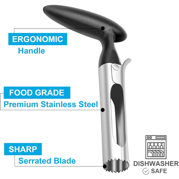 Äppelurkärnare, Äppelurkärnare med ABS-handtag och Serrated Stainl,ZQKLA