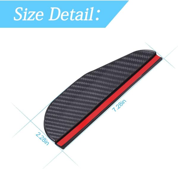 2 stk. Regnbeskyttelse for bilens bakspeil, karbonfiber Sid, ZQKLA