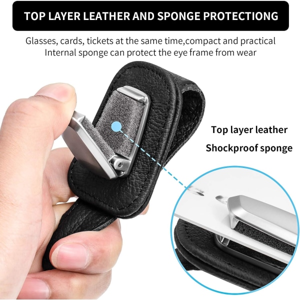 2-pack Bilglasögonhållare Universal Bilvisir Solglasögonhållare, ZQKLA