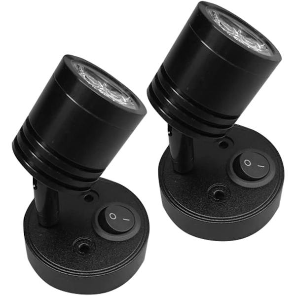 2 stk. 12V LED Spot Væg Læselampe Sengelampe Dæmpbar S, ZQKLA