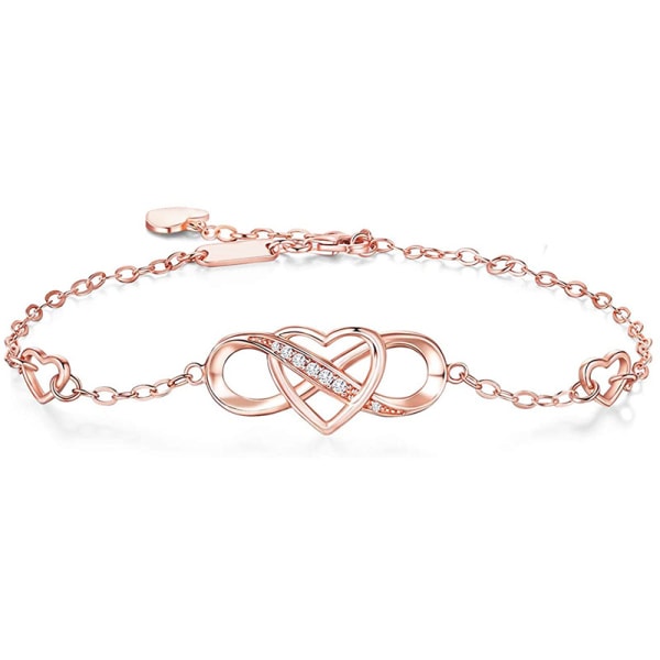 （Rosegull）Armbånd med diamanter, flettet armbånd, ZQKLA