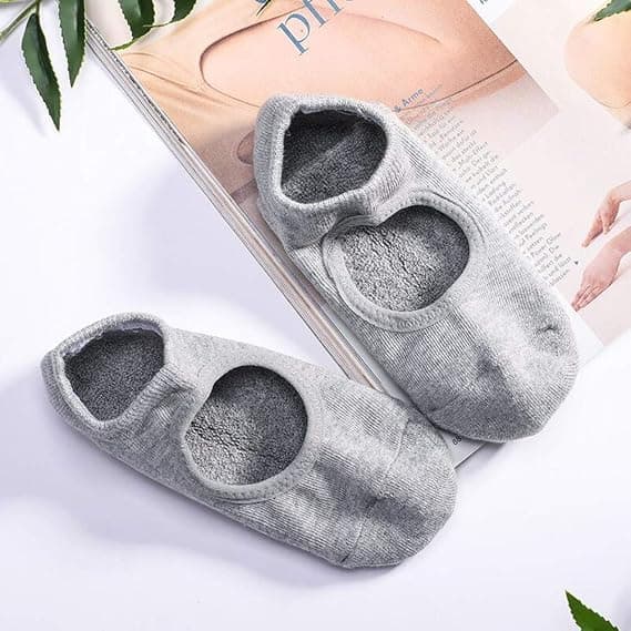 Yogasockor för kvinnor, 2 par halkfria greppsockor, ZQKLA