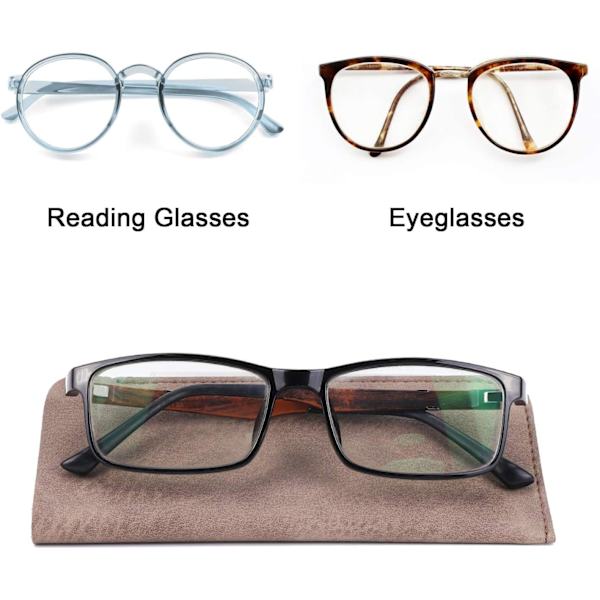 Mjuka Glasögonfodral 3 Stycken, PU Läder Glasögonfodral Läsning, ZQKLA