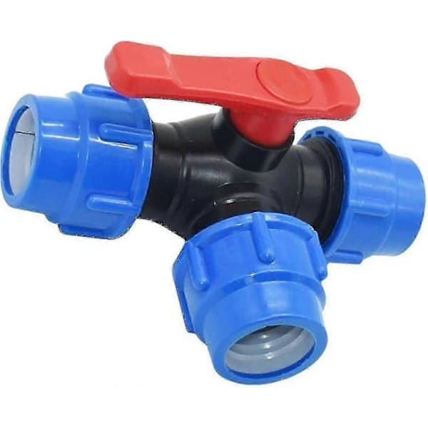 Ball Valve, 20/25/32/40/50/63mm PE Pipe Quick Connector PVC Three-Way Ball Valve Quick Switch T-Joint 32MM,AB