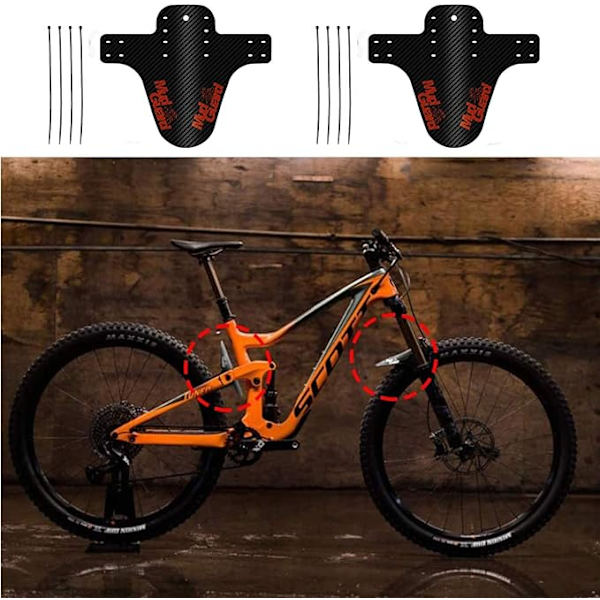 2 Stycken Kolfiber MTB Stänkskärmar, Kolfiber MTB Stänkskärm, ZQKLA
