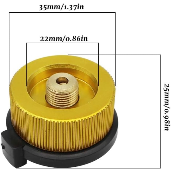 Camping Gas Cylinder Adapter Gas Omdannelseshoved Adapter Noz, ZQKLA