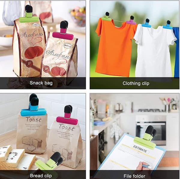 9 stycken påsklämmor med plastklämma för förpackning K