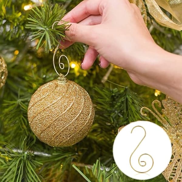 100 Stk. Julekulepynt Kroker Ornamentale Tre Krok S-S