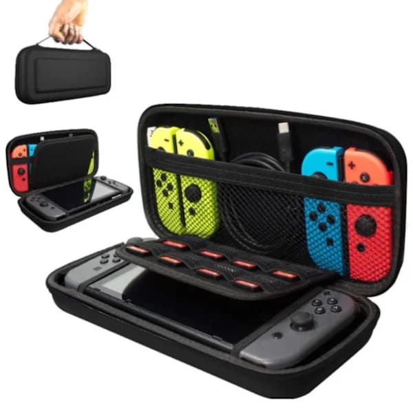 Hårt Förvaringsfodral Nintendo Switch/Switch OLED Kompatibel Svart svart,su