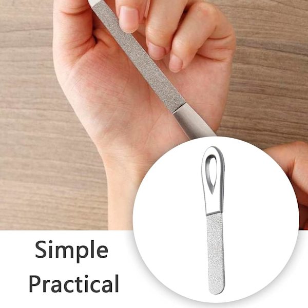 Professionelle Metal Neglefiler Dobbeltsidede Til Tånegle Manicure Filer, ZQKLA
