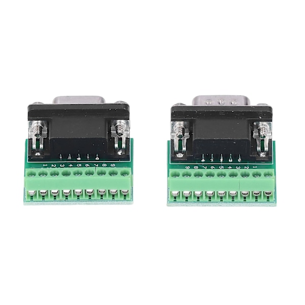 DB9 Hann Hunn Koblingsadapter Skrueterminal 9 Pinners 9 Hull Konverteringskort for RS232 RS485