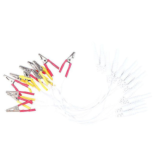 12 stk. Alligator Clip Kabel Elektronisk Akupunktur Behandlingsinstrument