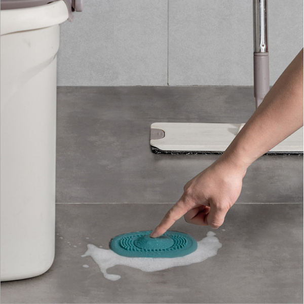 Set med 4 silikonproppar för duschavlopp, badkar, handfat, lavendel