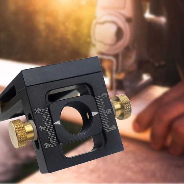 2 i 1 Justerbar Treskrujigg, 4 Hull Bor Guide Kit