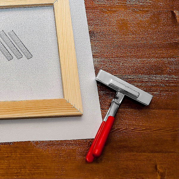 Lerretstang - 19,2 x 12,01 cm / 7,55 x 4,72 tommer - Bredt kunstnerverktøy i metallegering med polstrede returhåndtak for blindrammer og rammer