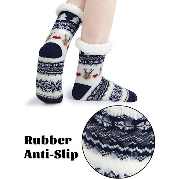 Svarta Toffelsockor för Kvinnor med Grepp - Vinter Halkfria, ZQKLA